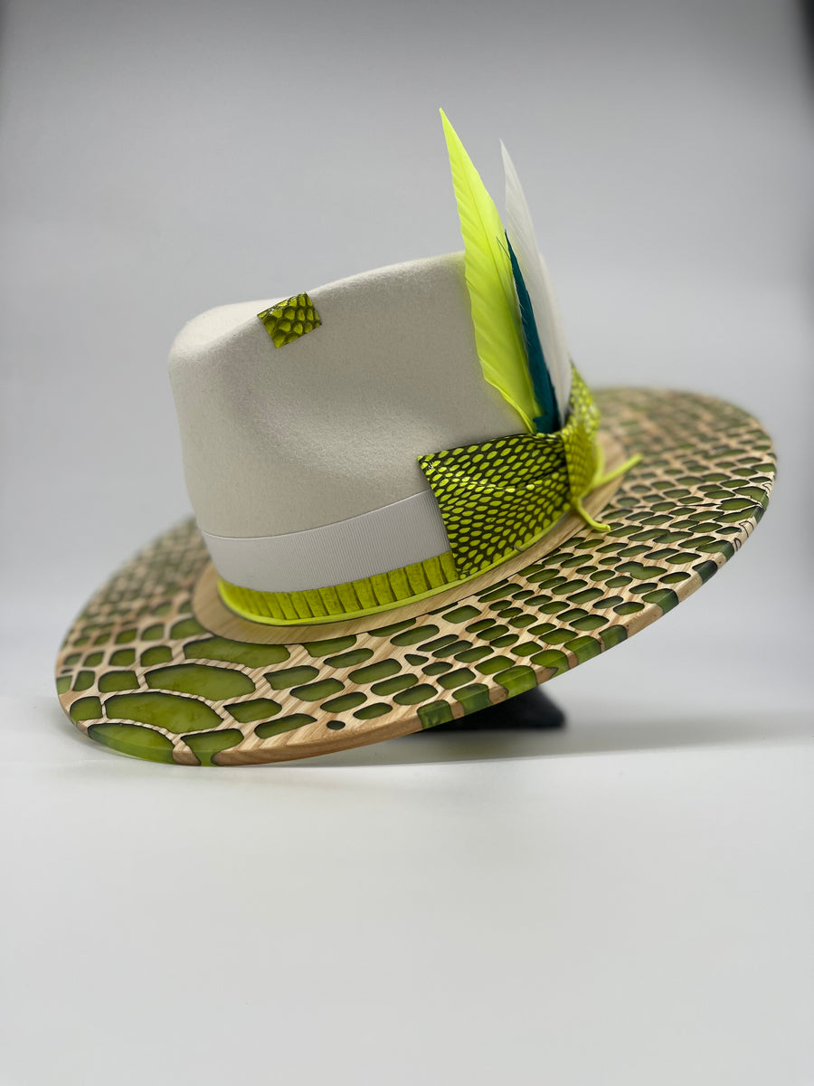 Dapper Snake NEON SNAKE SKIN BRIM – The Dapper Renaissance