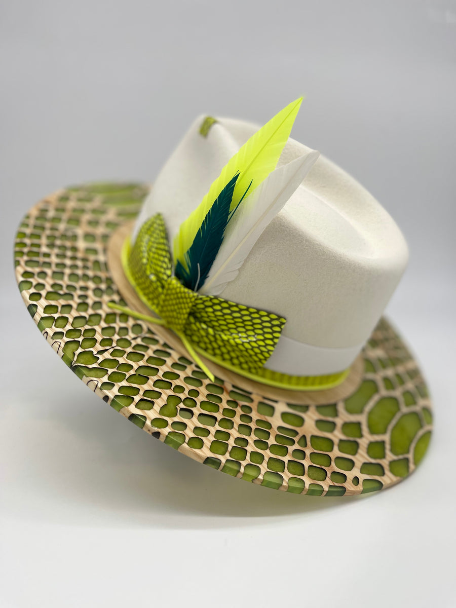 Dapper Snake (Copy) NEON SNAKE SKIN BRIM – The Dapper Renaissance