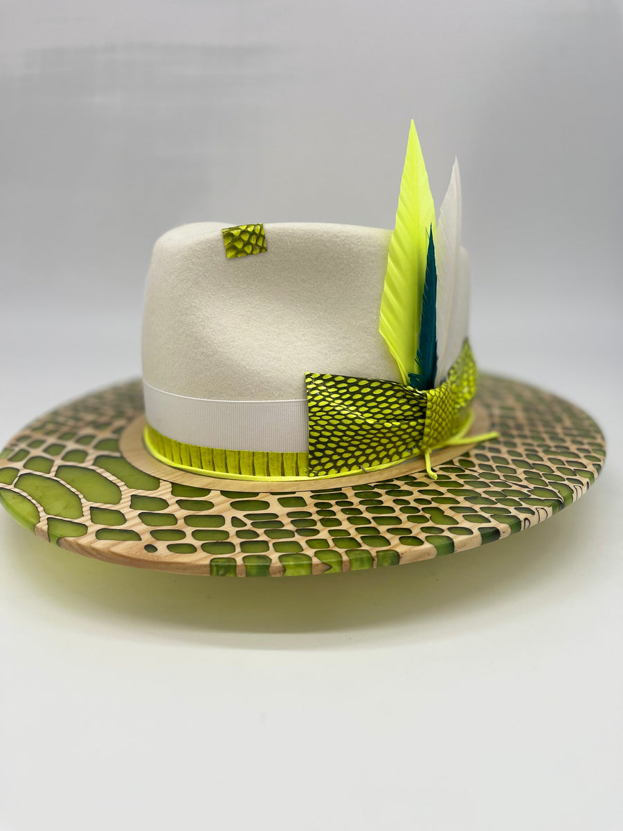 Dapper Snake Purple glow SNAKE SKIN BRIM – The Dapper Renaissance